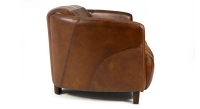 Canapé club cuir 3 places marron vintage Canapé club cuir 3 places marron vintage
