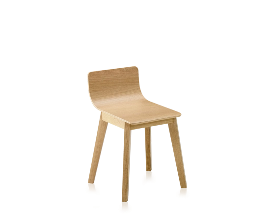 Oak stool H45 cm natural wood stain