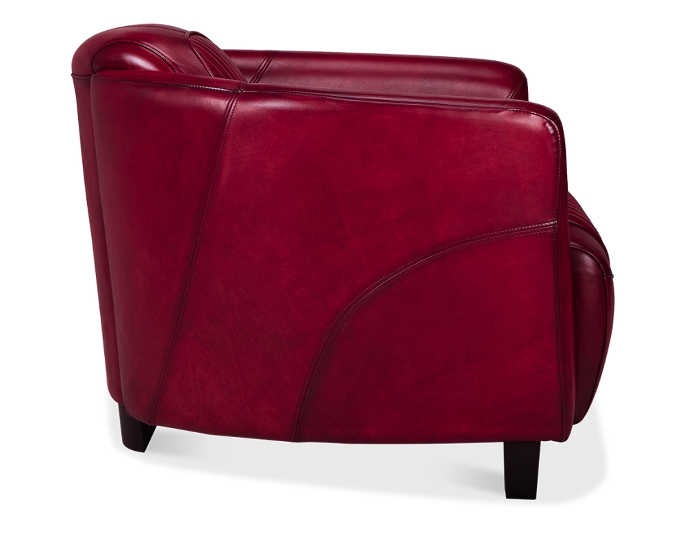 Fauteuil club cuir rouge carmin Fauteuil club cuir rouge carmin
