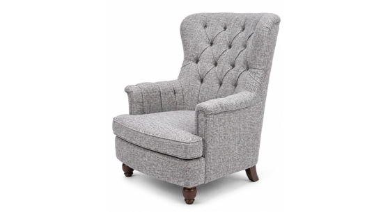 Fauteuil Chesterfied tissu