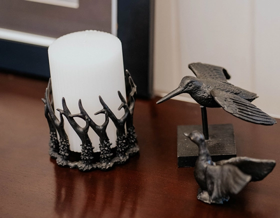 Bronze animalier snipe in flight