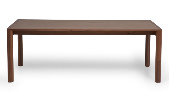 Walnut extendable table for 8 to 12 people with wood extensions natural wood finish 160x100 cm