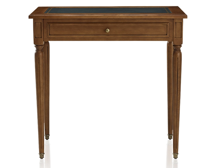 Bureau ancien style Louis XVI plateau cuir vert L80 cm Bureau ancien style Louis XVI plateau cuir vert L80 cm
