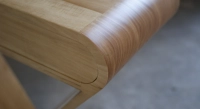 Consola art déco de dos cajones madera en tinte natural