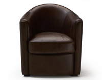 Fauteuil club cuir marron soutenu Fauteuil club cuir marron soutenu