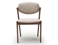 Scandinavian chair walnut wood with fabric seat fusion. Scandinavian chair walnut wood with fabric seat fusion.