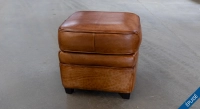 Pouf cuir marron clair Pouf cuir marron clair