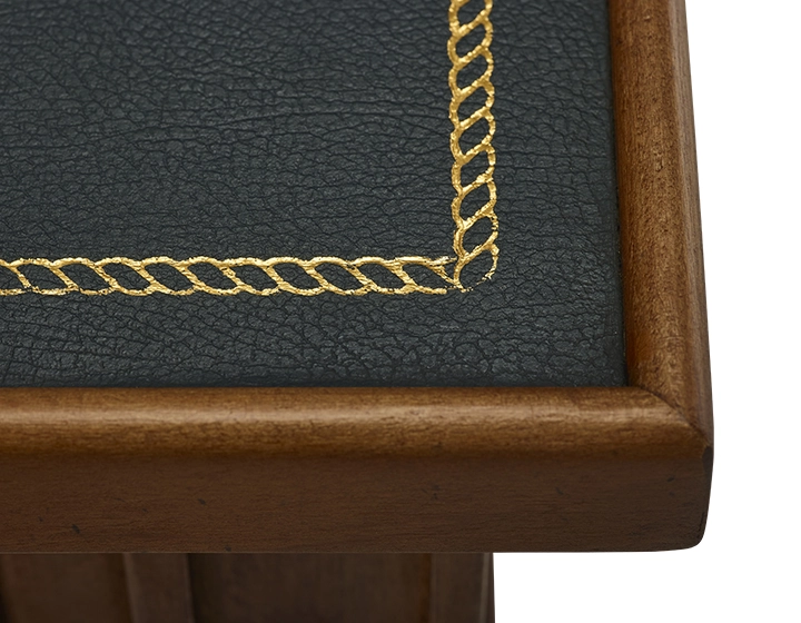 Bureau ancien style directoire plateau cuir vert L80 cm Bureau ancien style directoire plateau cuir vert L80 cm