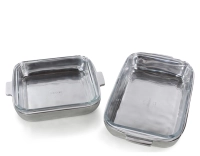Plat creux carré en fonte aluminium et pyrex Plat creux carré en fonte aluminium et pyrex