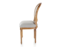 Chaise ancienne style Louis XVI bois teinte ancienne et tissu gris clair Chaise ancienne style Louis XVI bois teinte ancienne et tissu gris clair