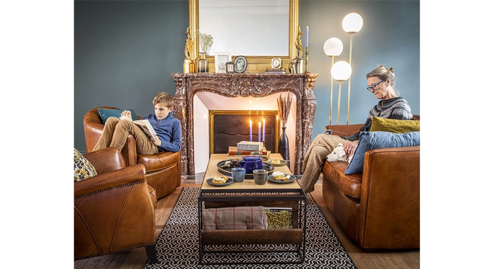 Table basse industrielle chêne naturel