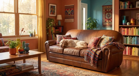 3 seater leather club sofa vintage brown studded armrests