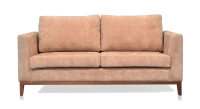 Canapé design 2,5 places tissu brun sienne