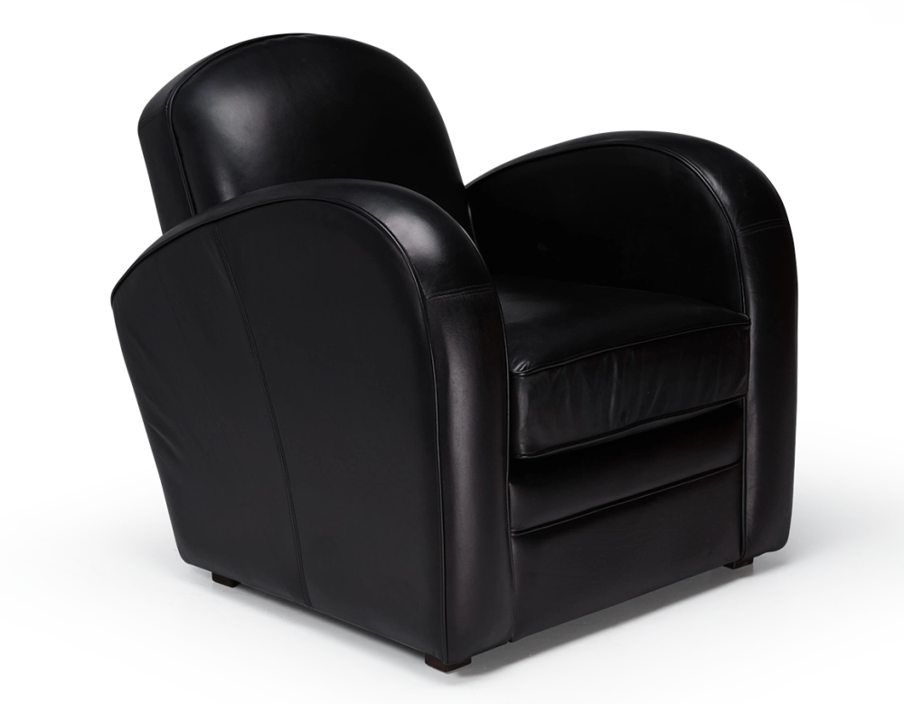 Leather club armchair black Leather club armchair black