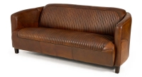 Canapé club cuir 3 places marron vintage Canapé club cuir 3 places marron vintage