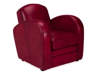 Fauteuil club cuir rouge carmin Fauteuil club cuir rouge carmin