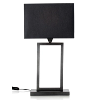 Black double floor lamp with black shade Black double floor lamp with black shade