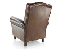 Leather club armchair dark brown Leather club armchair dark brown