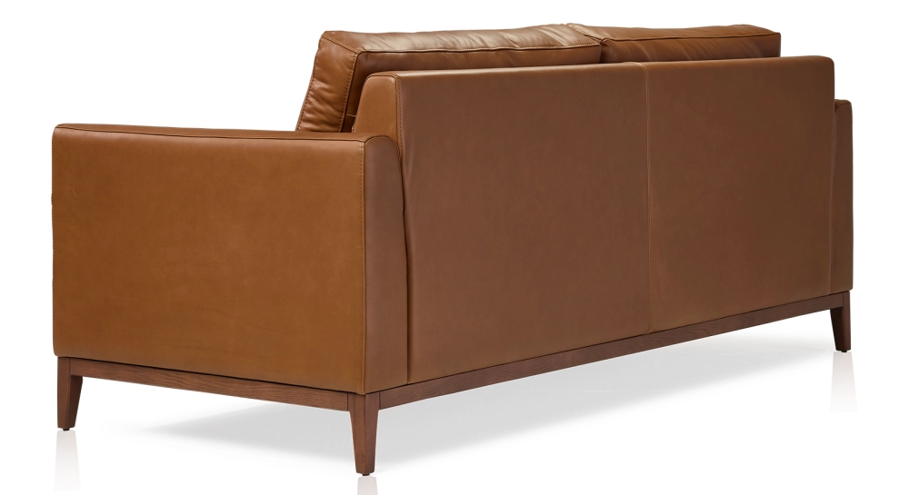 Canapé design 3 places cuir noisette Canapé design 3 places cuir noisette