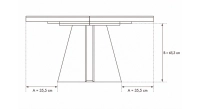 Table ronde extensible 4 à 8 personnes en noyer avec plateau et allonges bois teinte naturelle 130x130 cm