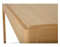 Bureau design en chêne teinte naturelle dorée L150 cm