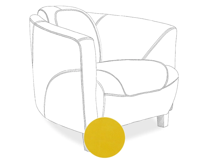 Fauteuil club cuir jaune Fauteuil club cuir jaune