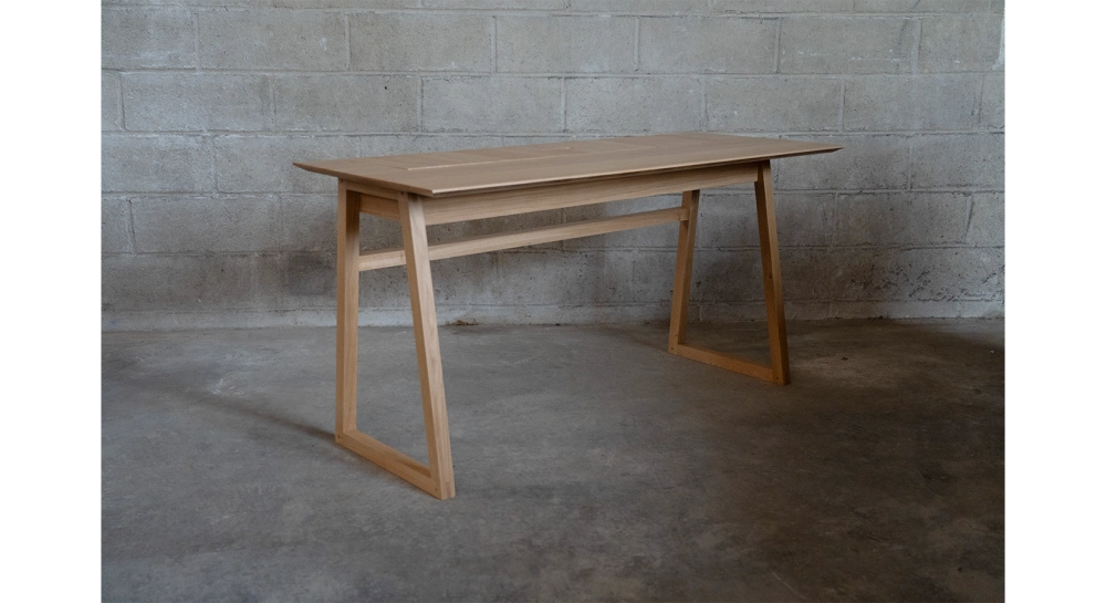 Bureau design en chêne teinte naturelle l150 cm