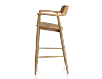 Bar stool h80 cm natural wood stain Bar stool h80 cm natural wood stain
