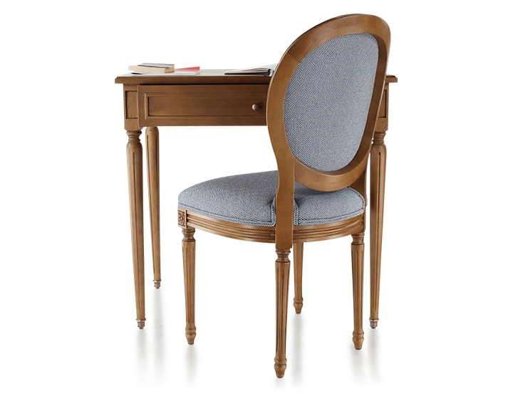Bureau ancien style Louis XVI plateau bois L80 cm Bureau ancien style Louis XVI plateau bois L80 cm