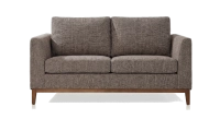 Canapé design 2 places tissu chiné marron