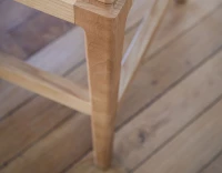 Tabouret design H45 cm bois teinte naturelle assise bois