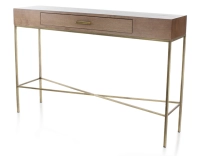 Console design en frêne teinte noyer 120 cm Console design en frêne teinte noyer 120 cm
