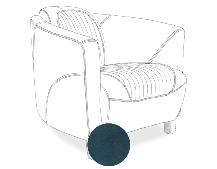 Leather club armchair blue Leather club armchair blue
