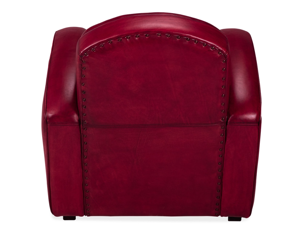 Fauteuil club cuir rouge carmin Fauteuil club cuir rouge carmin