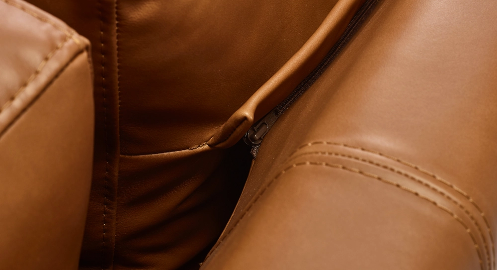 Sofá de diseño de 2,5 plazas piel avellana