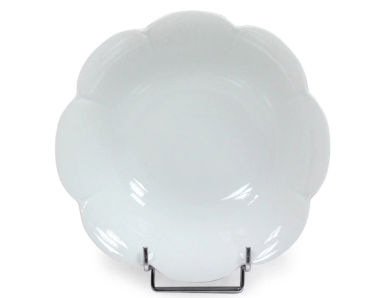 White soup plate, Limoges porcelain, set of 6