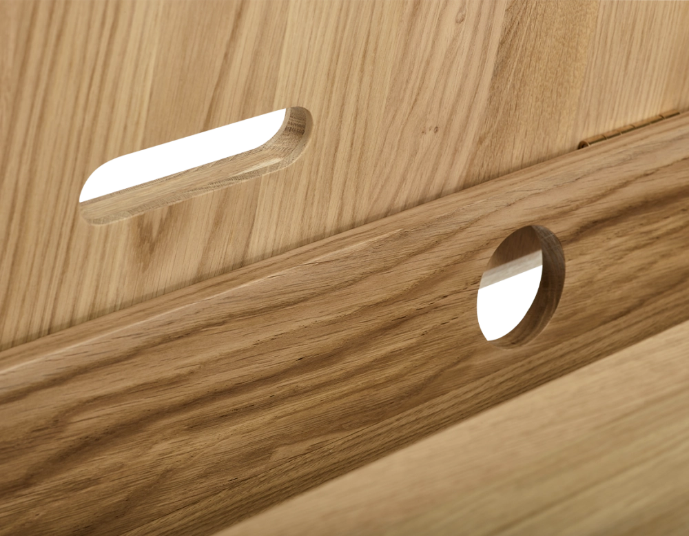 Bureau design en chêne teinte naturelle l150 cm Bureau design en chêne teinte naturelle l150 cm