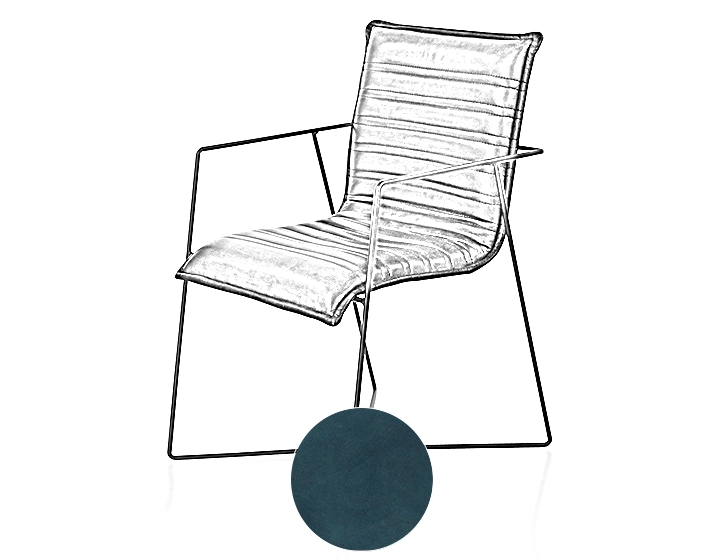 Fauteuil de bureau cuir bleu Fauteuil de bureau cuir bleu