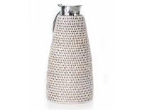 Thermos en rotin blanc 1.3 litre Thermos en rotin blanc 1.3 litre