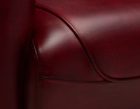 Leather club armchair carmine red Leather club armchair carmine red