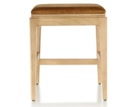 H45 cm design stool wood natural tint seat bronze velvet fabric H45 cm design stool wood natural tint seat bronze velvet fabric