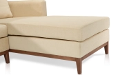 Canapé d'angle méridienne droite 5 places tissu crème (3G - MD) Canapé d'angle méridienne droite 5 places tissu crème (3G - MD)