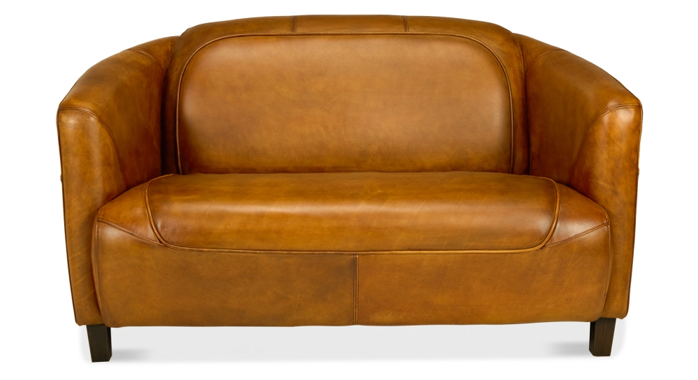 Canapé club cuir 2 places cognac Canapé club cuir 2 places cognac