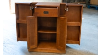 Meuble de bar style marine bois teinte merisier Meuble de bar style marine bois teinte merisier