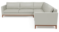 Canapé d'angle 5/6 places avec angle droit plus long cuir gris perle (2g - a - 2,5d) Canapé d'angle 5/6 places avec angle droit plus long cuir gris perle (2g - a - 2,5d)