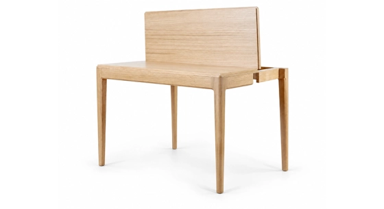 Console pliante en chêne teinte naturelle 120x40 cm