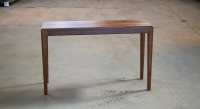 Walnut extendable console table with 2 extensions. natural finish 120x40 cm