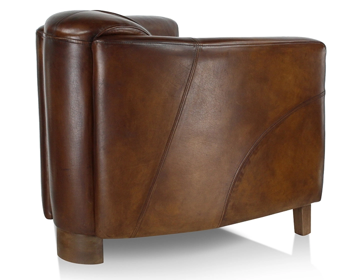 Fauteuil club cuir marron soutenu Fauteuil club cuir marron soutenu