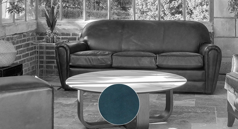 3 seater leather club sofa blue piped armrests 3 seater leather club sofa blue piped armrests