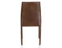Chaise vintage cuir marron soutenu Chaise vintage cuir marron soutenu